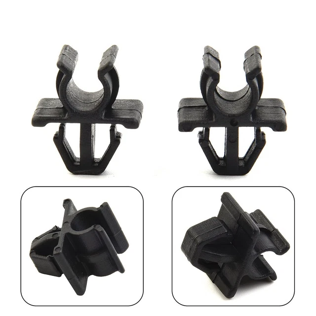 Clip asta in plastica nera resistente adatta per Nissan confezione da 2