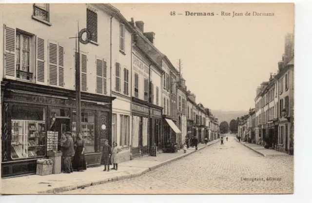 DORMANS - Marne - CPA 51 - postcard shop rue Jean de Dormans