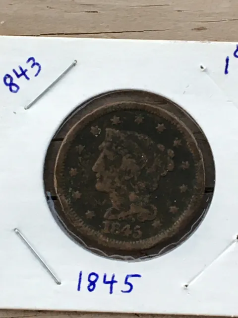 1845 large cent