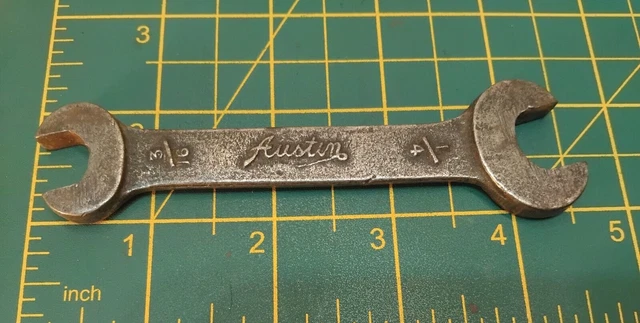 VINTAGE AUSTIN OPEN Ended Tool Roll Spanner, 1/4