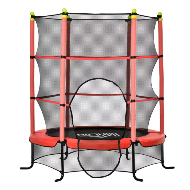 Trampoline enfant de jardin filet de sécurité porte zipée couvre-ressorts