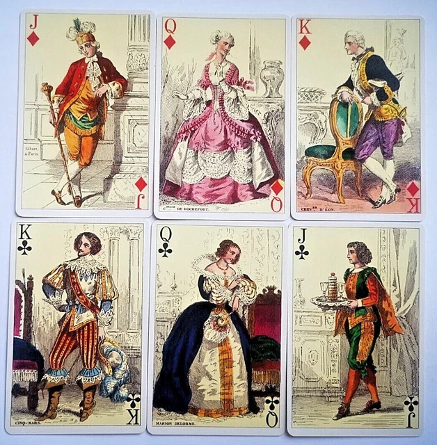 Vintage Playing Cards Gibert Paris 1850 Facsimile 1975 Free Post 52 +2 Jokers