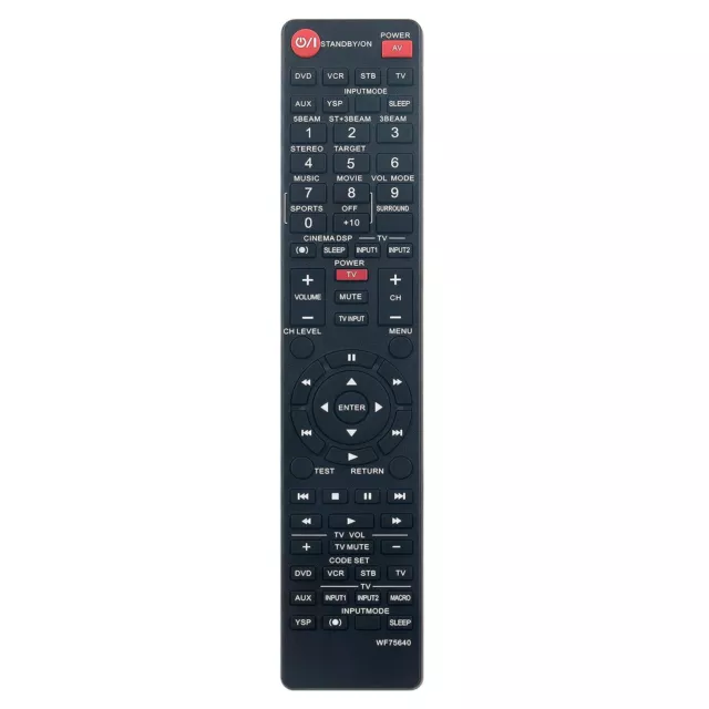 Wf75640�Replace�Remote�Control�Compatible With�Yamaha�Sound Bar�Projector�Ysp-