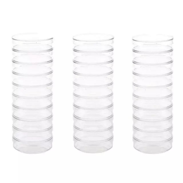 30 Pack Plastic Petri Dishes with Lids90 x 15mm SchoolLaboratories Petri Dish