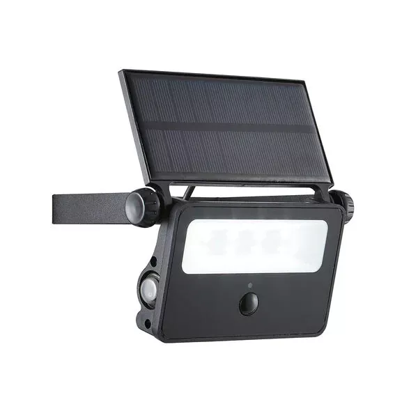 Solar Powered LED Floodlight 2w 200lm Black 6000K IP65 FORUM