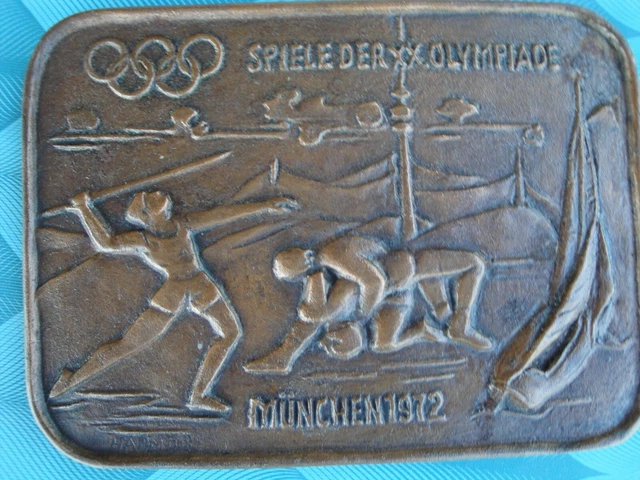 PLAQUE EN FONTE Jeux olympiques de Munich 1972 EUR 25,00 PicClick FR
