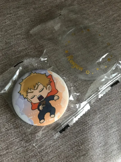 Official Mob Psycho 100 badge with protector from Japan Reigen