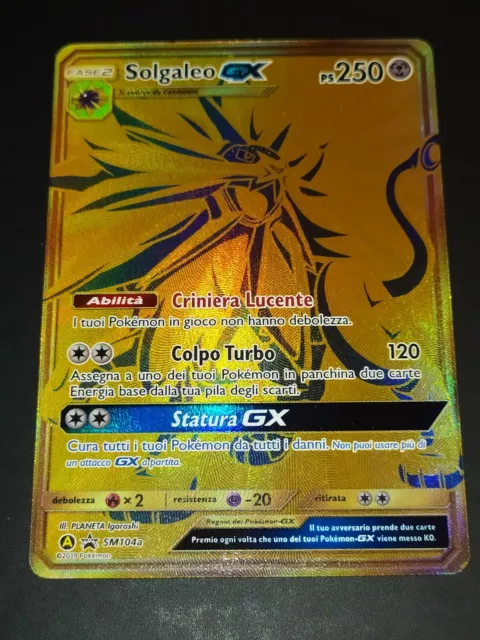 Carta Solgaleo Gx Sm104a Pokémon Tcg Promo Dourada Original em Promoção na  Americanas