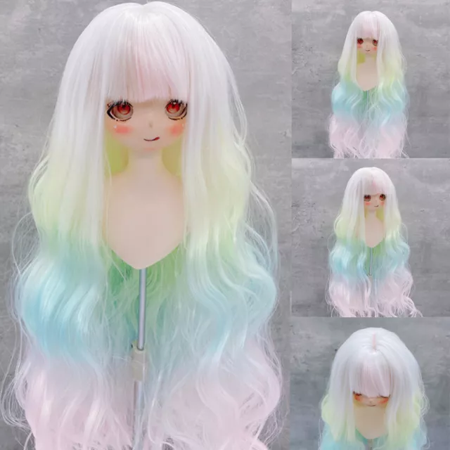 Doll Wigs Long Curly Colorful Wigs Soft fit for 1/3 1/4 1/6 BJD Dolls DIY Toy
