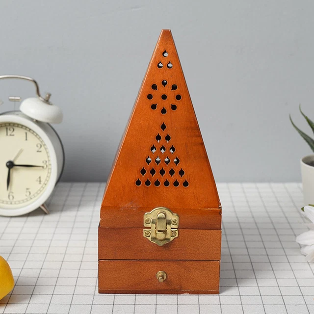 Porte-cônes d'encens Pyramide de cadeau de pendaison de crémaillère Boîte en