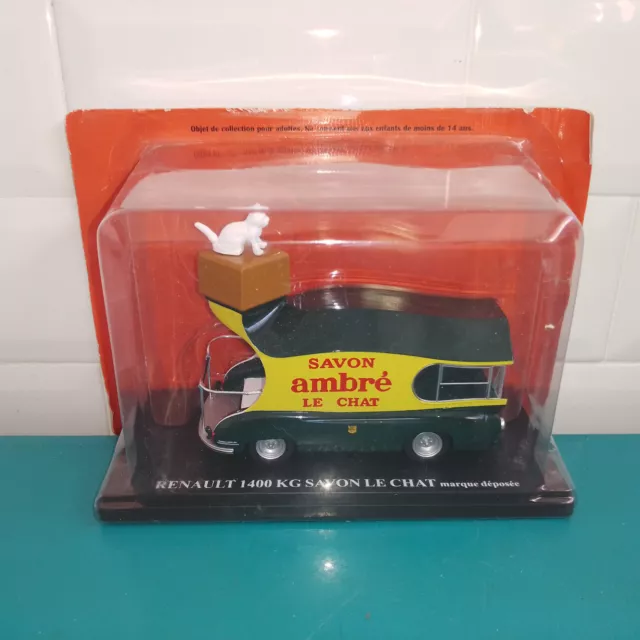 240923 1/43 véhicules publicitaires Auto + Hachette renault 1400kg savon le chat