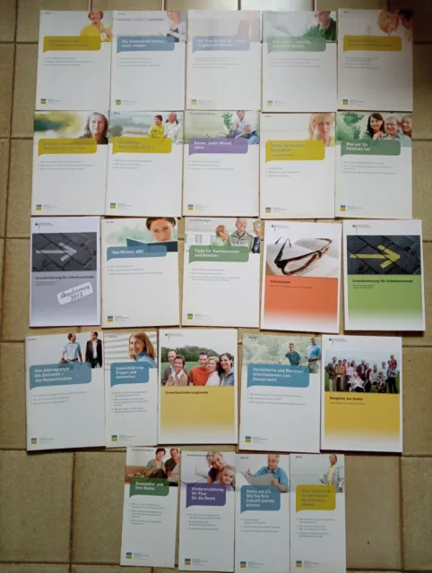 24 alte Broschuren über Rente Stand 2010-2012