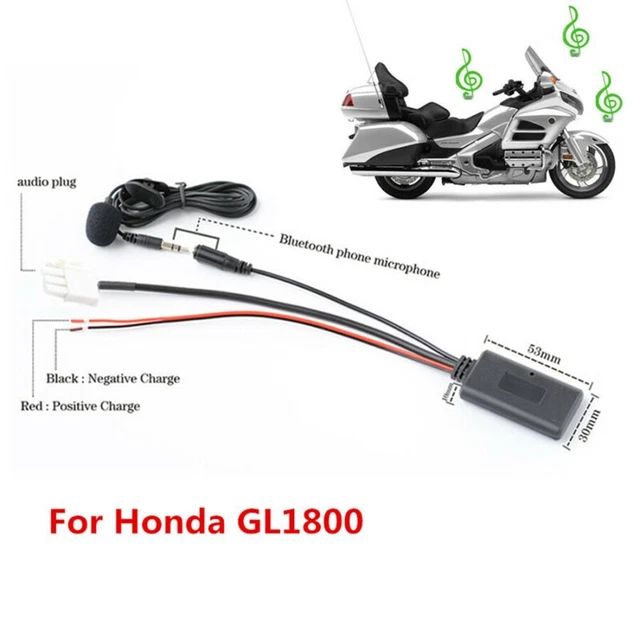 AUX Audio Cable Adaptor Bluetooth Microphone For Honda GL1800 Model Hot