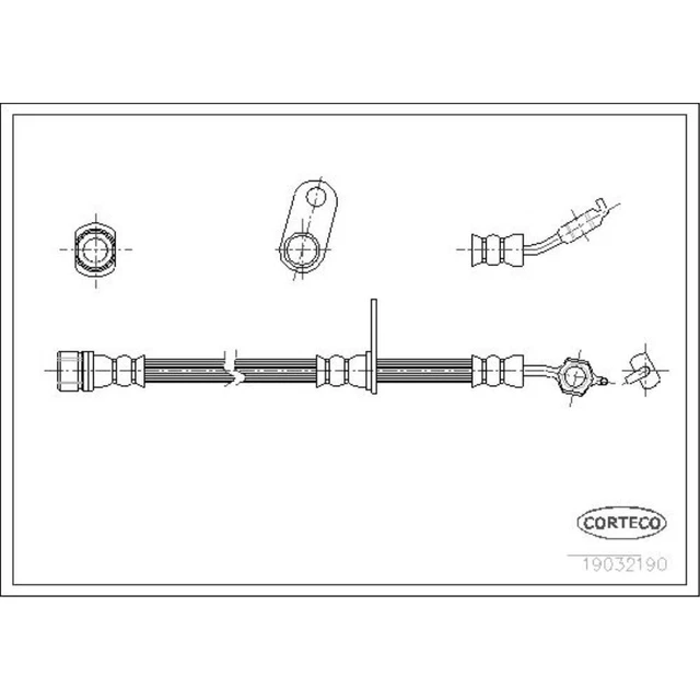CORTECO Tuyau De Frein Conduite Avant Pour Autobianchi Y10 19018126