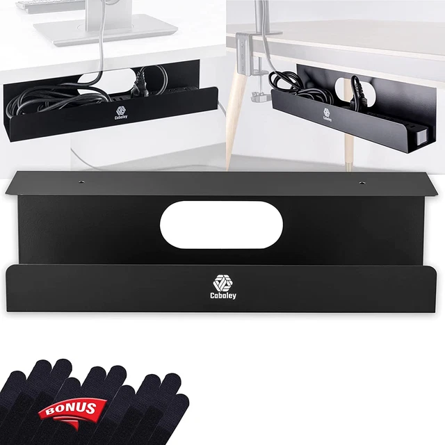 UNDER DESK CABLE Management Tray, Sturdy Steel Organizer Rack Holder
