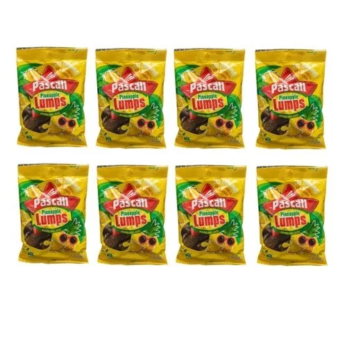 932397 8 X 120G Bag Pascall Pineapple Lumps With Real Fruit Juice