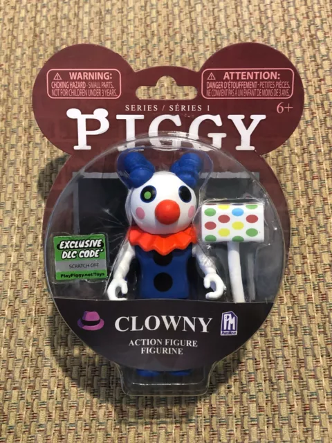 Roblox Piggy Series 1 Clowny 3.5” Action Figure With Exclusive Dlc Code New