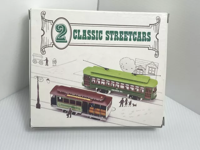 2 Classic Streetcars HO Train San Fransisco Cable Car And Desire Street  Trolly