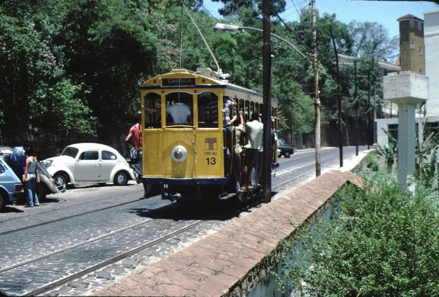Tram Trolley Streetcar Kodachrome original Kodak Slide