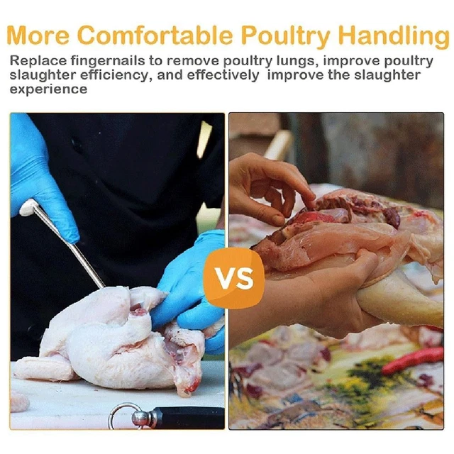 Stainless Steel Turkeys Lungs Remover Universal Chicken Butchering Equipment