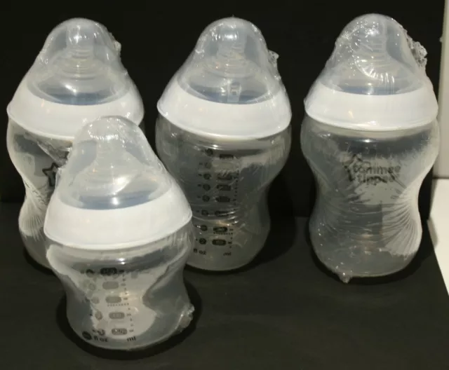 SEALED Tommee Tippee Closer to Nature Baby Bottles 5oz/9oz 4pk
