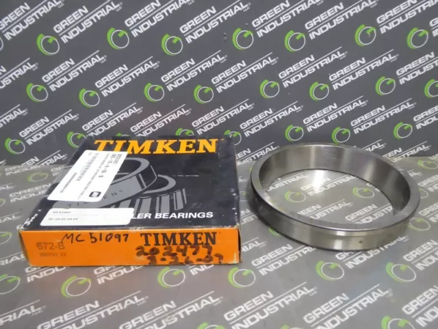 NEW Timken 672B Tapered Roller Bearing Cup