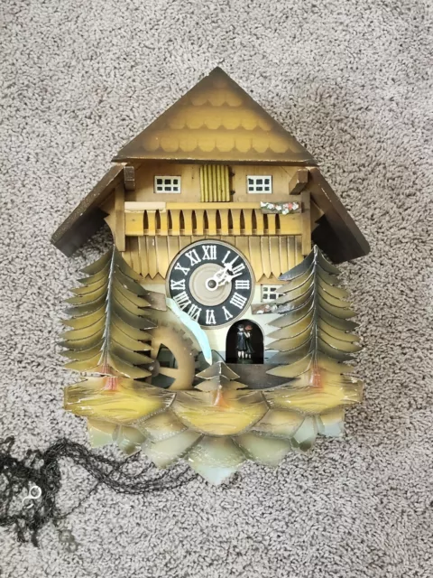 Vintage German Black Forest Cuendet 3695-96 Swiss Musical Movement Cuckoo Clock