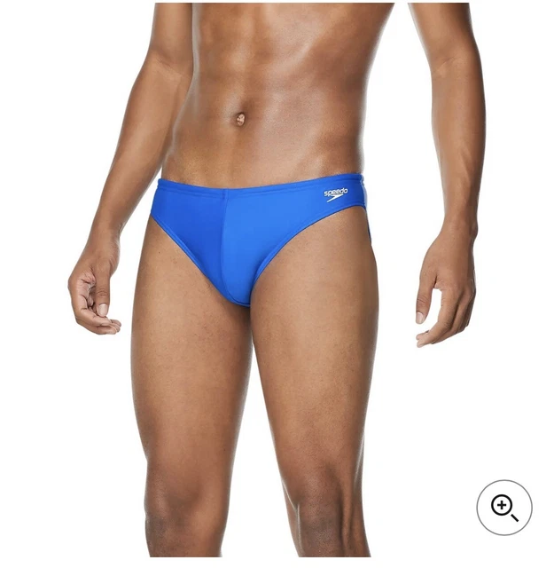 New - Mens Speedo Swimwear Solar 1" Swim Brief -  Red Swimsuit -  Size 30