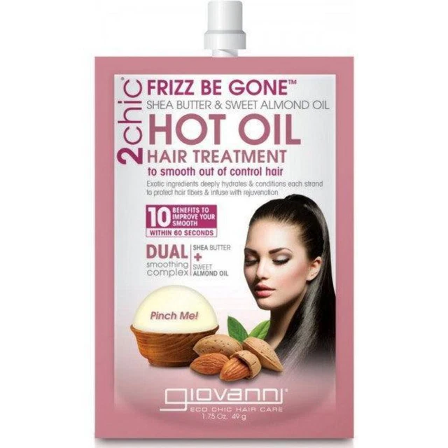 Giovanni 2chic Ricci Be Gone Hot Oil Capelli Trattamento Burro di Karité + Dolce