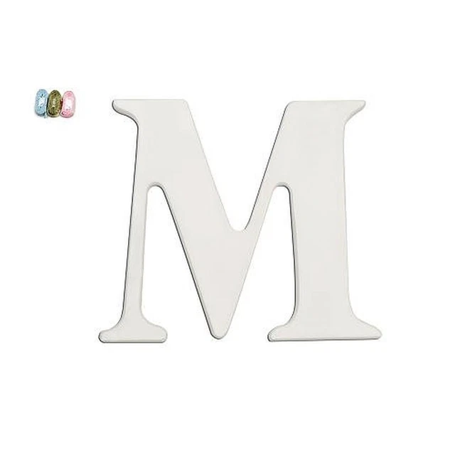 Babies"R"Us M White Wooden Personalizable Letter Wall Decor 7.5 Inch  2091