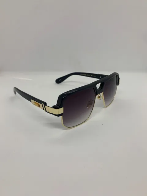 Men's Black With Gold Gradient Luxury Sunglasses UV400 For Summer & Holiday