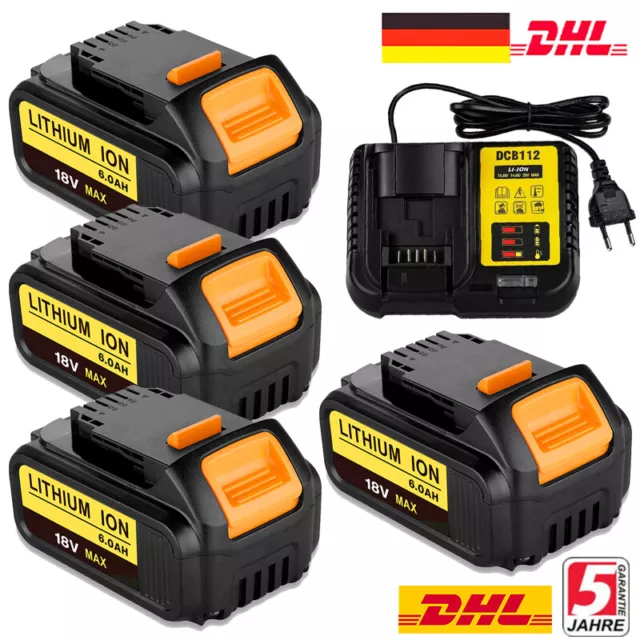 Für DeWalt DCB184 Akku 18V 9 Ah XR Li-Ion Batterie/Ladegerä DCB182 DCB205 DCB200