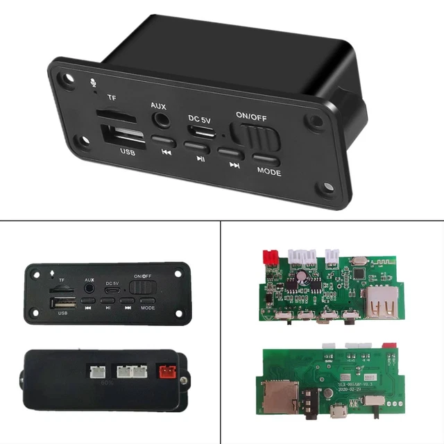Módulo De Audio Usb Tf Usb Fm Radio 12 V Player Black Tw [u] | Cuotas
