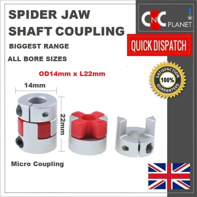 CNC Shaft Coupler Flexible Plum Spider Jaw Coupling Stepper Motor All Bore Sizes 2