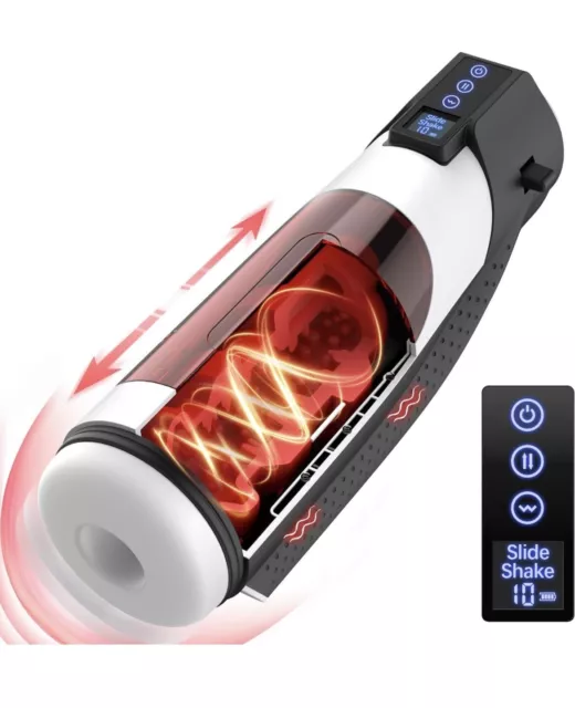 Automatic Male Masturbator 3D with 10 Vibrating  ,8 Thrusting , LCD Display.