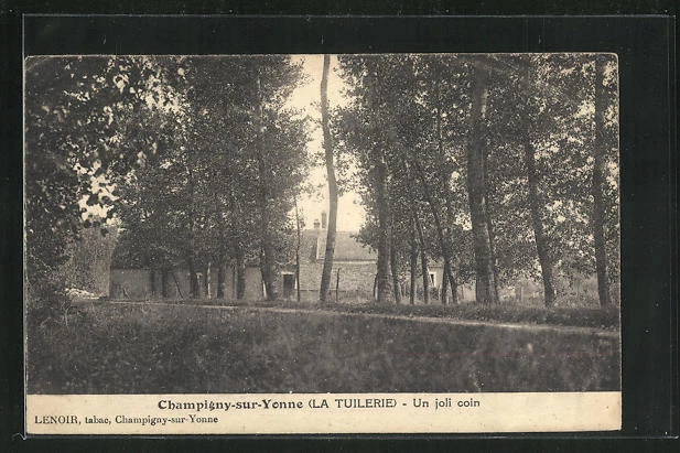 CPA Champigny-sur-Yonne, View of a House from a Forest Area 1923