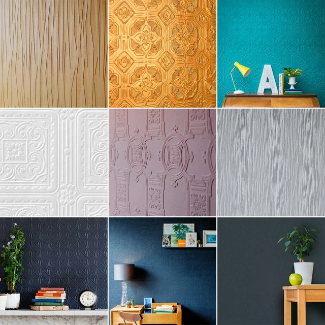 ANAGLYPTA PAINTABLE WALLPAPER Walls Ceilings Vintage Textured