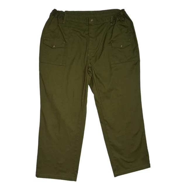 Vtg Boy Scouts of America Adult Uniform Pants Elastic Waist Green Size 42x28
