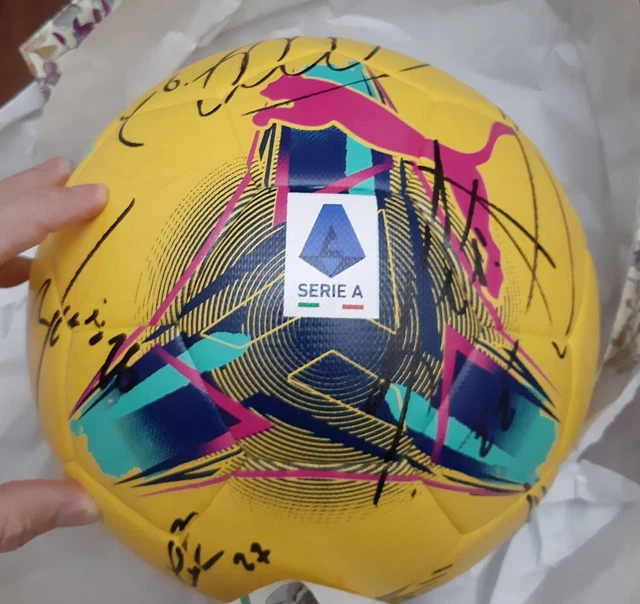 PALLONE SERIE A Juventus 2024 firmato (13 firme) Vlahovic, Yildiz