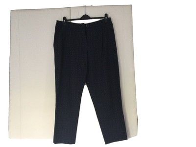 Hobbs Ladies Trousers - Navy With Small White /Red spots - Size 14