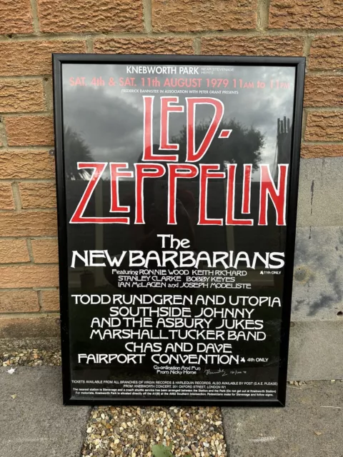 LED ZEPPELIN Official 1999 Signed Reprint KNEBWORTH PARK Concert poster 150/4000