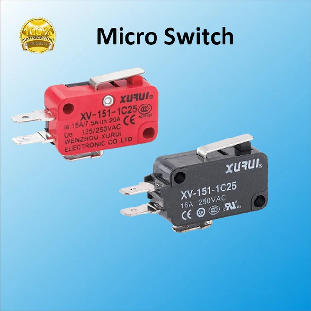 PartyKindom Mikro-Endschalter Set - 5 Stück Druckknopfschalter Für Automatisierung