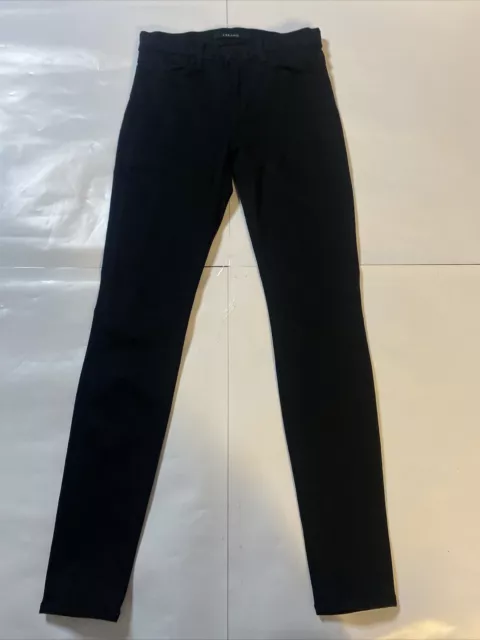 J Brand Black Jeans. Super Skinny , Mid Rise ,Seriously Black. Size 28