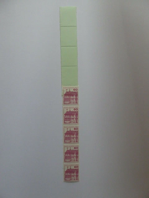 Berlin Burgen und Schlösser Rollenmarken Mi. Nr. 611 - 5er Streifen, postfrisch
