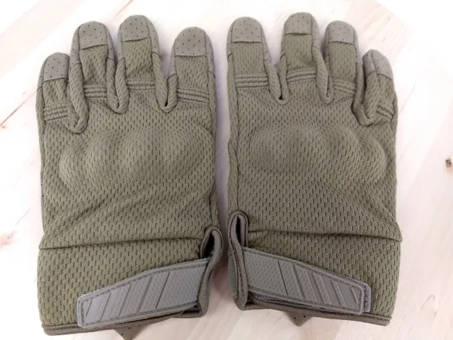Tactical Gloves Hard Knuckle Khaki Anti-slip Military Combat Airsoft Paintball L