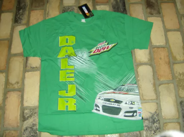 Dale Earnhardt Jr # 88 Diet Mountain Dew 2 Sided Nascar T-Shirt Size-LARGE