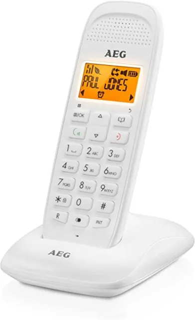 AEG Voxtel D81 Schnurloses 1.6" DECT-Telefon mit Freisprecheinricht +  weiss
