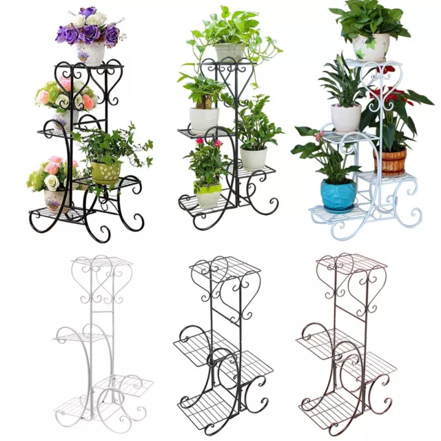 Indoor Outdoor Plant Stand Corner Flower Pot Display Plant Rack Staircase Shelf