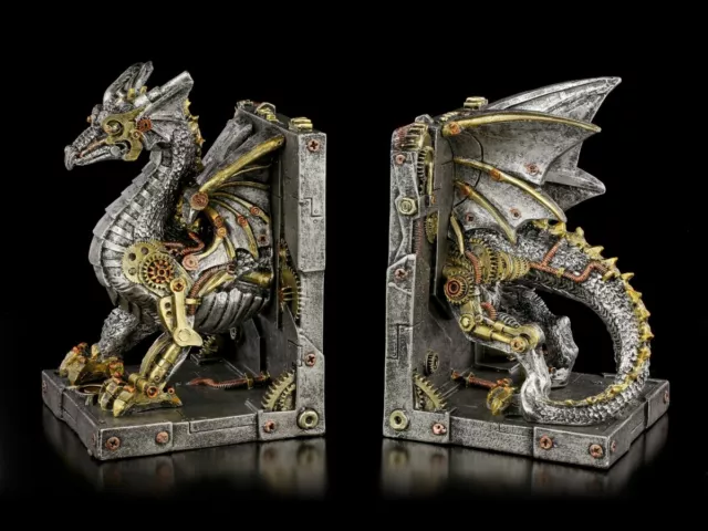 Steampunk Dragons Support Livre - Dracus Machina - Gothique Étagère à Déco