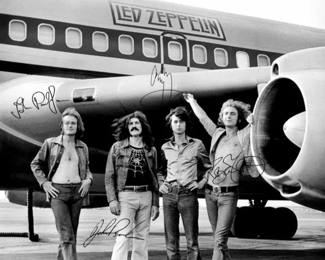 Led Zeppelin w/reproduction signature archival quality,  002